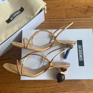 New w/ box Jacquemus Olbia Leather Sandals Size 40